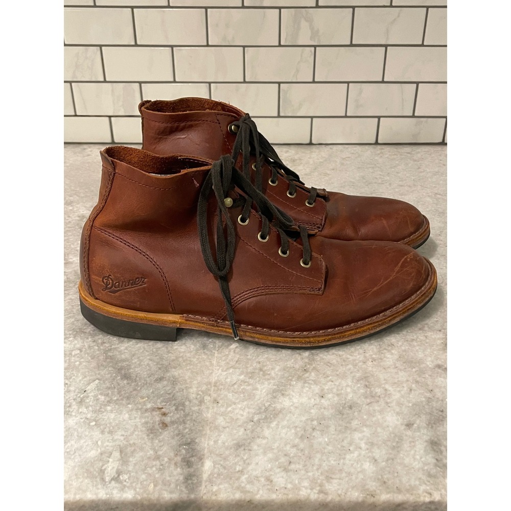 Danner Boots Mens 10.5 EE Dark Coffee Jack II Leather Lace Up Brown Shoes